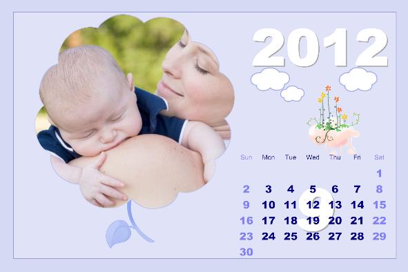 Family photo templates Baby Calendar-3